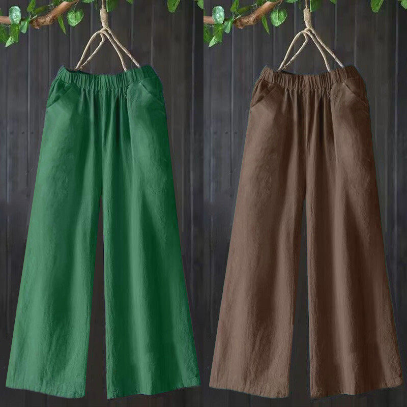 亚棉阔腿裤爆款夏季女装新款九分垂感直筒休闲裤女棉麻宽松裤子女,淘宝优惠券,粉丝福利购,淘宝优惠卷