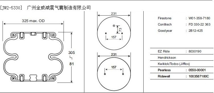 两空气弹簧气囊W01-M58-6384 VSP2B22R-3 W01-358-7180 2B12-425 - 图0