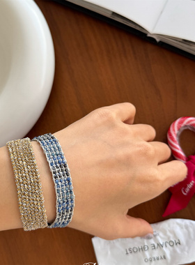 minicyberS925纯银编织手链气质