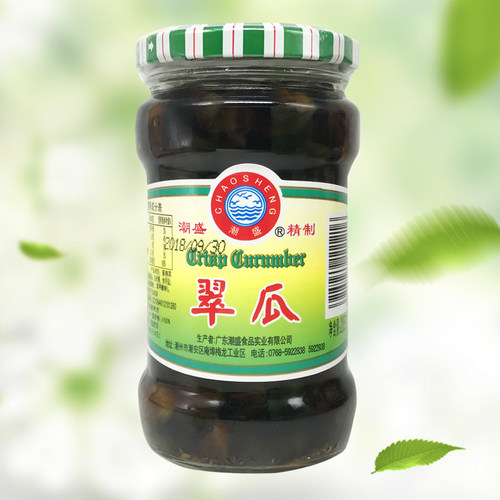 潮盛翠瓜粒小脆瓜下饭菜潮汕特产咸菜小菜酱瓜酱菜腌制杂咸3瓶装 - 图0