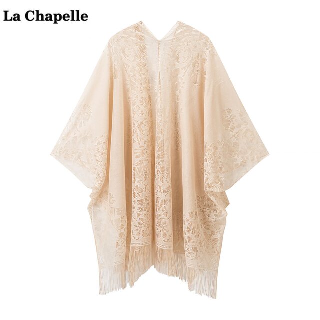 La Chapelle ຮູບແບບໃຫມ່ຂອງຈີນແບບແຫ່ງຊາດ Hollow Lace Tassel shawl ແມ່ຍິງ Summer ໃຫມ່ Temperament Sunscreen Cardigan