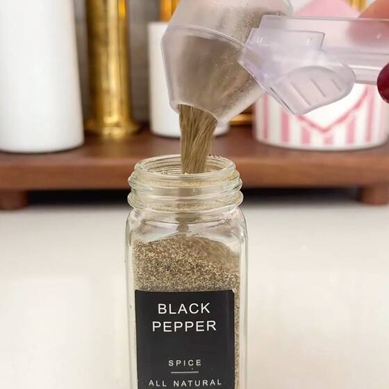 Sliding spoon measuring spoon protein powder funnel spoon