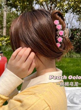 夏季发夹日韩粉色爱心