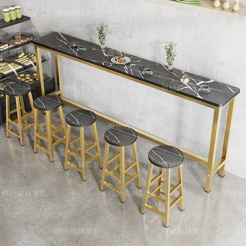 Круглый батончик Домохозяйство Домохозяйственное молочное чайное столик для чая и комбинированные кресла с высоким баром легкие -квалочные коммерческие узкие столы