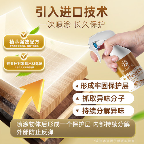 光触媒除甲醛新房木头板材实木家具装修去除油漆苯tvoc木材除味剂 - 图0
