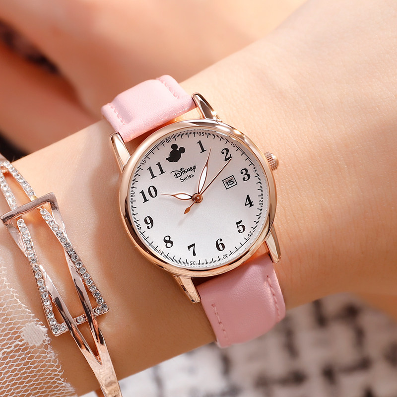 迪士尼儿童女孩学生韩版简约女表 婷路手表国产腕表