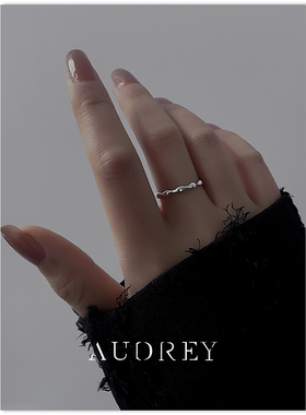 镶钻超闪开口戒指冷淡风女