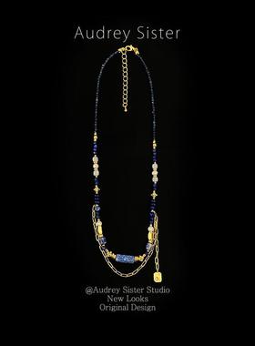 青金石小众锁骨链时尚气质