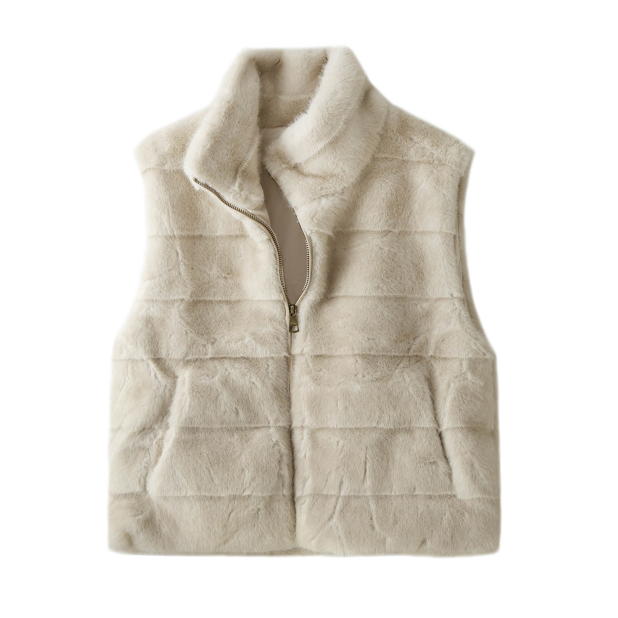 韩版仿皮草水貂毛马甲短外套女冬季气叠穿保暖皮毛一体坎肩马夹潮,淘宝优惠券,粉丝福利购,淘宝优惠卷