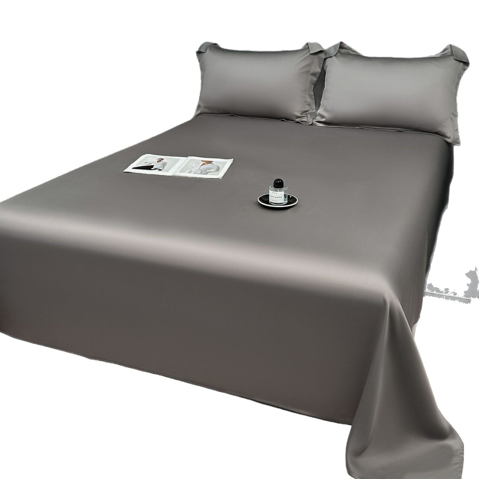 夏季水洗冰丝单层床单凉感顺滑透气单双人床单家用宿舍裸睡床单