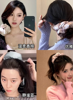 睡眠枕头大肠发圈女高级感头绳