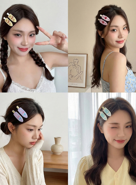 可爱卡通勺子叉子发夹女前额侧边