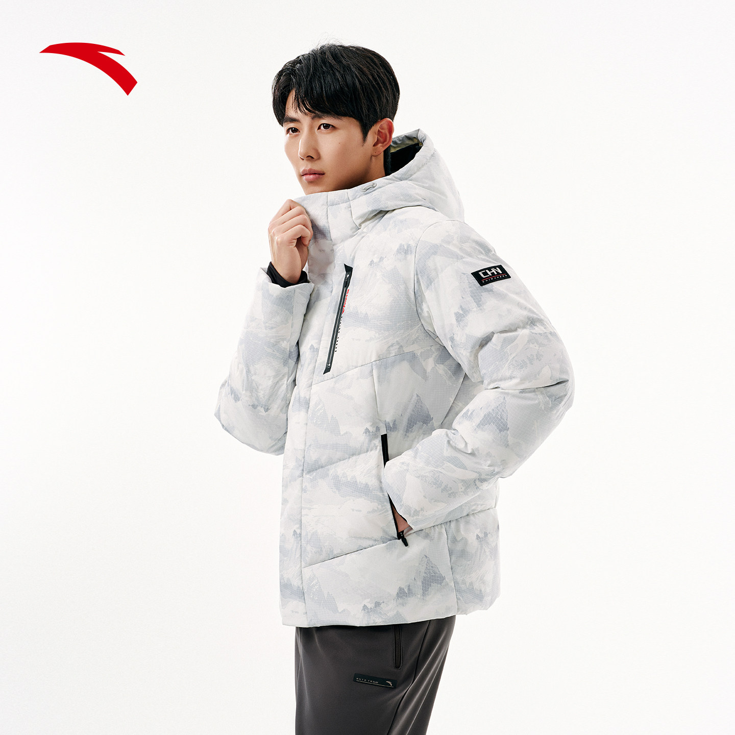 安踏冰甲CHN中国六度芯羽绒服男款面包服运动上衣外套152547943N