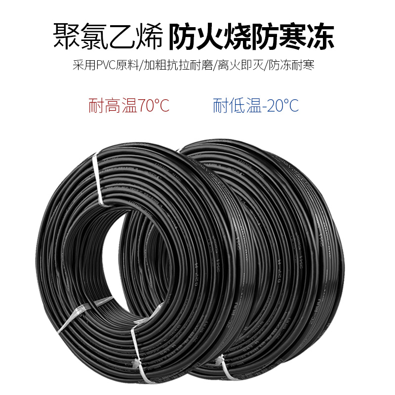 国标纯铜2芯足1.5/2.5/4/6平方电线电缆线户外防冻护套线电源软线 - 图1