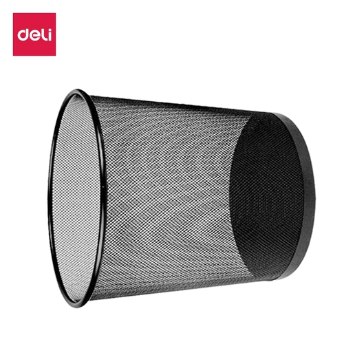 Deli Metal Mesh Cleansing Barrel 9190 Офисная бумага Корзина Номер домашние банки домашнее мусорное ведро