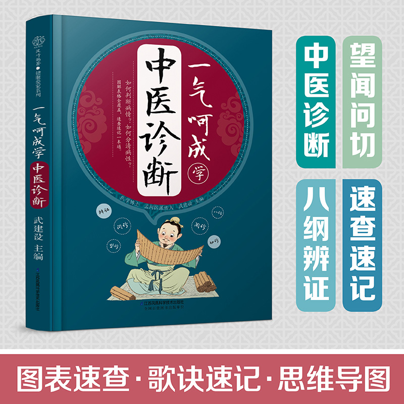 一气呵成学中医诊断  中医入门 望闻问切 八纲辨证 穴位图人体经络穴位图从头到脚讲健康抗炎生活知己黄帝内经四季养生法 - 图1