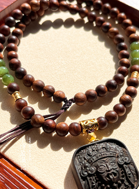 澜山疗愈招财男女喜木项链