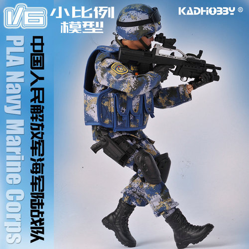 和平使命军人玩具中国维和特种兵海军陆战队1/6关节可动 兵人模型 - 图2