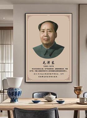 伟人画像挂画伟人领袖名人客厅装饰画书房背景办公室壁画