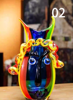 穆拉诺琉璃毕加索人脸花瓶门厅