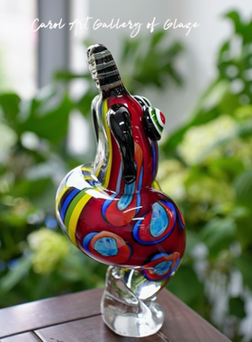 卡罗尔胖美人穆拉诺琉璃摆件