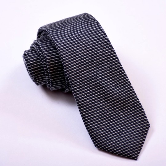 European and American Wool Blended Business Style Groom’s Gray Tie