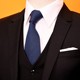 European and American Wool Blended Business Style Groom’s Gray Tie