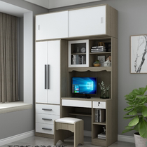 New Small Family Type Childrens Computer Desk Wardrobe United Student Writing Desk Conjoined Desk Cabinet Rental Housing Closet