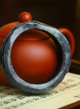 墨色籽料饰品韫和山水玉石君子内