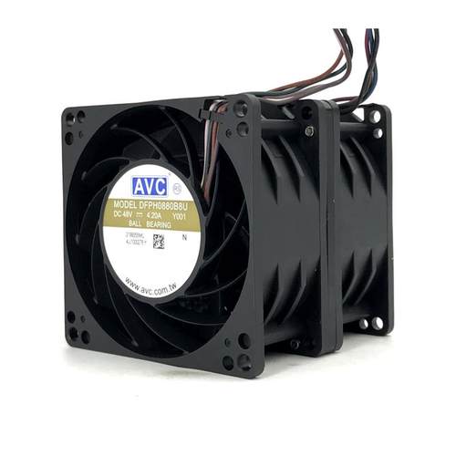 双电机超暴力大风量风扇48V 4.20A  8080 8CM厘米DFPH0880B8U - 图3