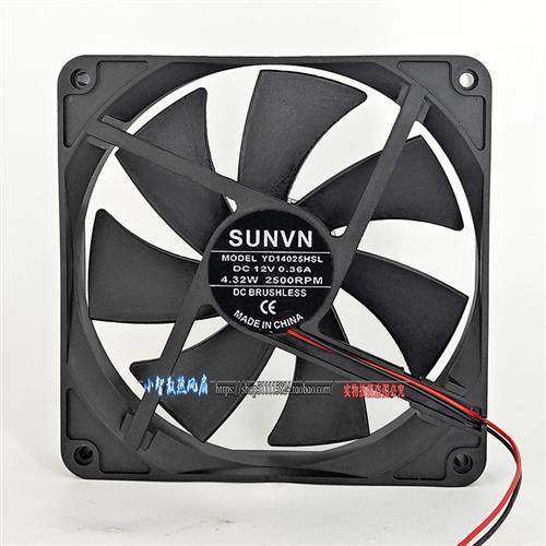 全新 14cm厘米5V 12V 24V电脑机箱主机显卡两线静音散热风扇 - 图0