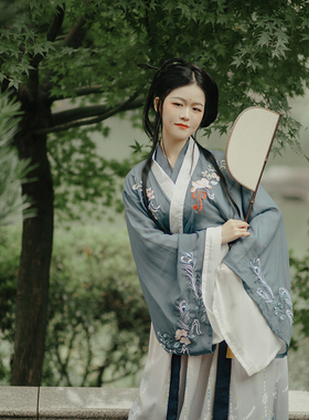 手工缂丝刀扇魏晋汉服