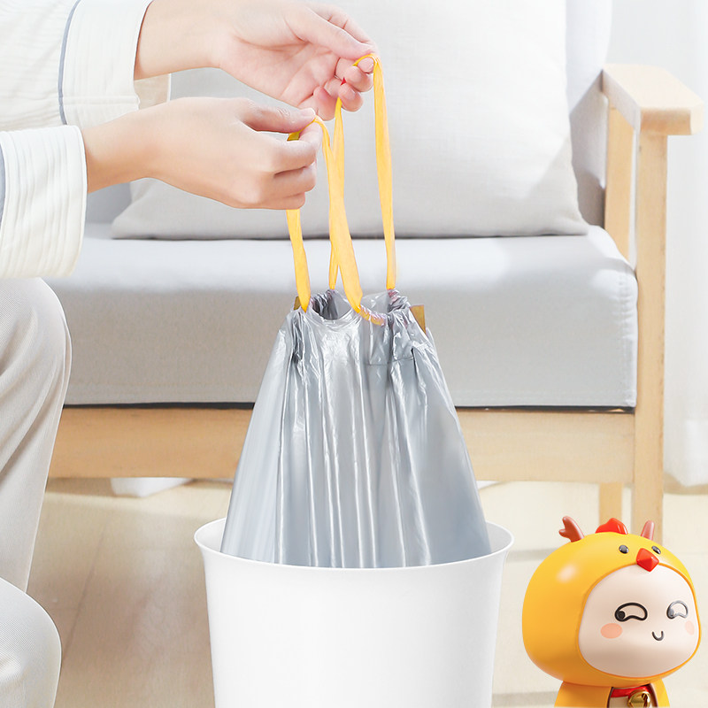 抽绳家用加厚手提式塑料袋垃圾袋 文丽垃圾袋