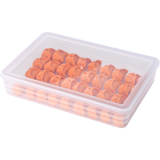 Пельмени окне 饺子收纳盒冰箱用饺子冷冻盒子食品级馄饨水饺保鲜速冻盒抄手托盘 Wen Li