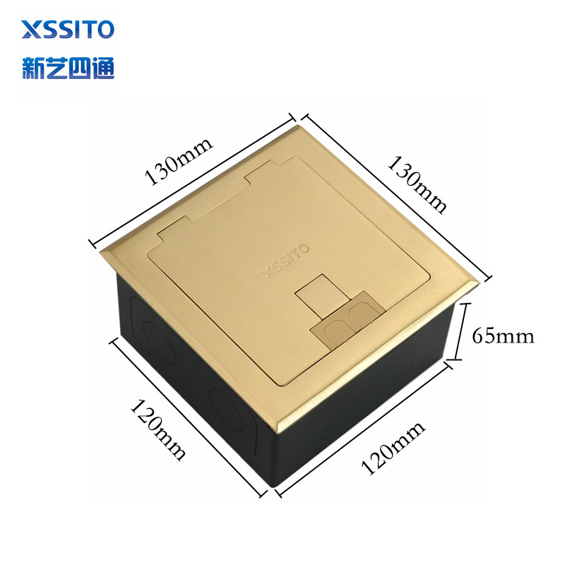 地插穿线引线空壳盒子加厚纯铜空体四位模块地插隐藏暗藏式地插盒 - 图0