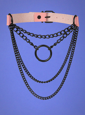 原宿黑电泳链条颈圈24