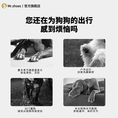 Mr.Shoes新款户外运动狗狗鞋子防掉宠物鞋金毛柯基防溅水大狗鞋子 - 图3