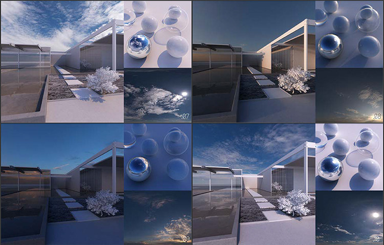 30套天空HDRI高动态贴图素材C4D hdr环境贴图3D软件通用