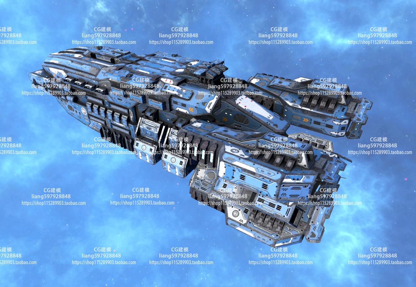 Unity宇宙科幻太空战舰飞船Spaceship Capital Ship Collection I - 图2