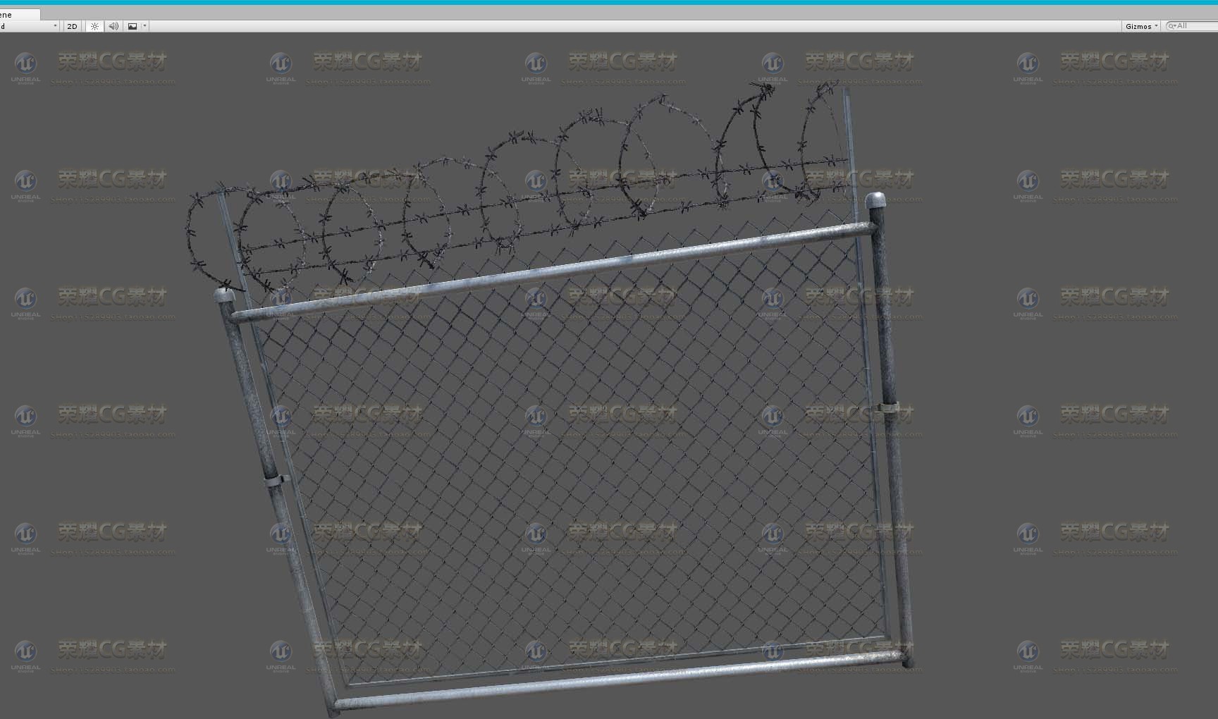 Unity3d次世代写实铁丝网围栏栅栏护栏游戏道具3D模型虚拟物品FBX - 图3