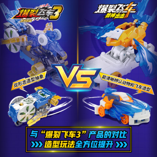 爆裂飞车4兽神出击玩具四晶片烈狱炎虎暴力5裂破长鹰儿童套装觉醒 - 图2