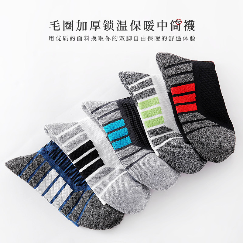 蝶安芬男士毛圈2021年新款保暖棉袜 蝶安芬短袜/打底袜/丝袜/美腿袜