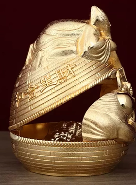 李居明2025吉祥物九运大金箩摆件