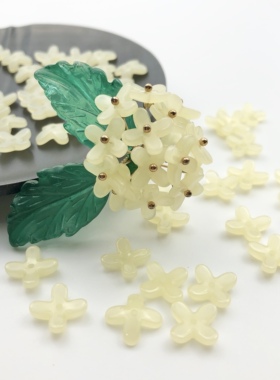 古风桂花立体琉璃黄玉