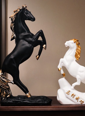 马到成功客厅高级感摆件轻奢高档