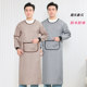 薄款时尚加长款微防水长袖围裙反穿罩衣男士理发工作服光滑不沾毛