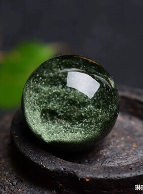 天然巴西绿幽灵聚宝盆水晶手串