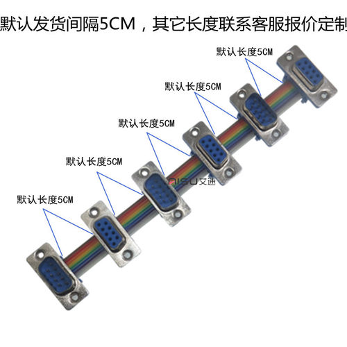 定制定做DB9串口线连接线多口并联集线器RS485RS232延长线测试线 - 图2