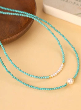 天然淡水珍珠极细圆珠链