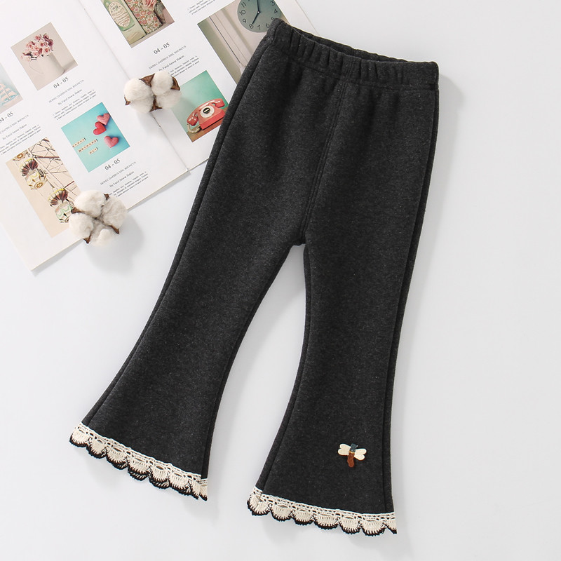 女童打底裤洋气秋冬款宝宝韩版喇叭裤潮儿童冬季加绒外穿弹力裤子,淘宝优惠券,粉丝福利购,淘宝优惠卷